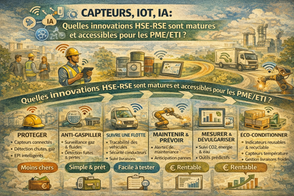 Capteurs, IoT, IA : quelles innovations HSE-RSE sont matures et accessibles pour les PME/ETI ?