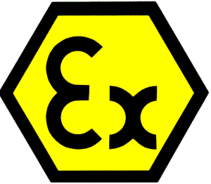 Logo réglementation ATEX Europe — directives 1999/92/CE et 2014/34/UE